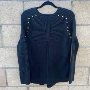 Michael Kors, Black with Gold Studs Sweater, Size: L
